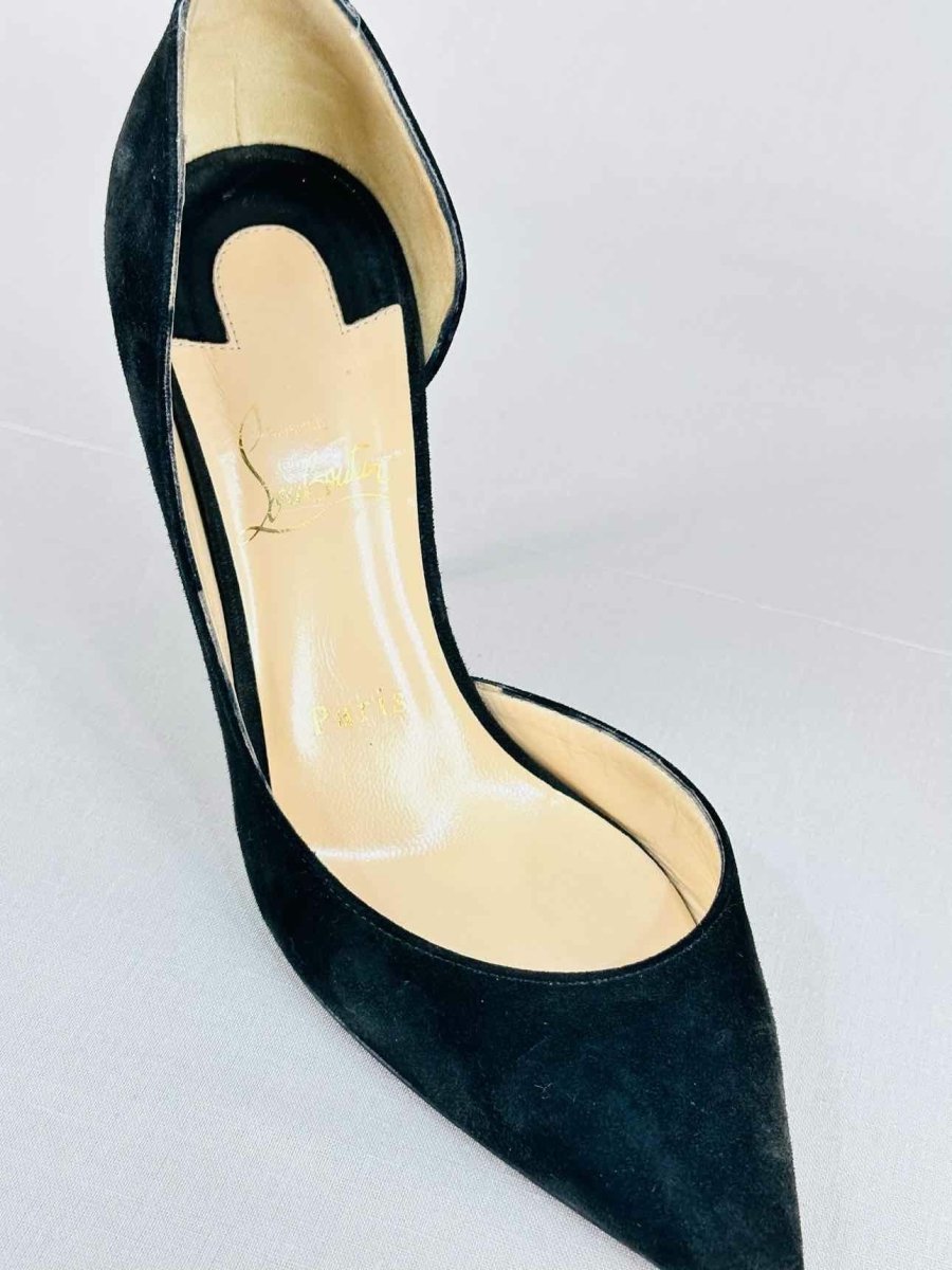 Pre - loved CHRISTIAN LOUBOUTIN Stiletto Black Pumps 37 at Reems Closet