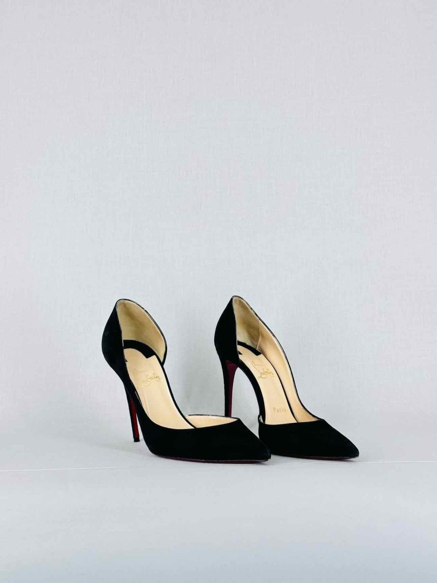 Pre - loved CHRISTIAN LOUBOUTIN Stiletto Black Pumps 37 at Reems Closet