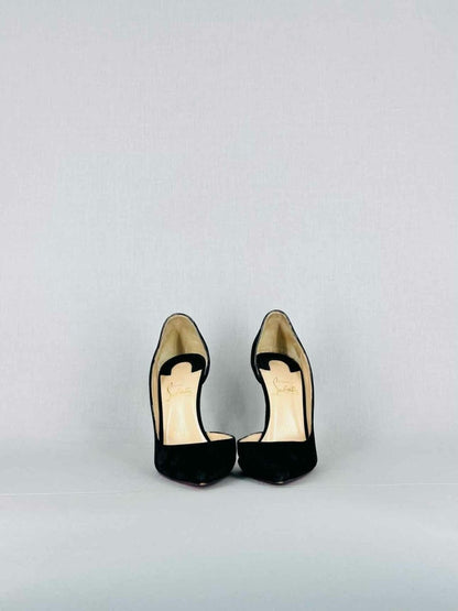 Pre - loved CHRISTIAN LOUBOUTIN Stiletto Black Pumps 37 at Reems Closet