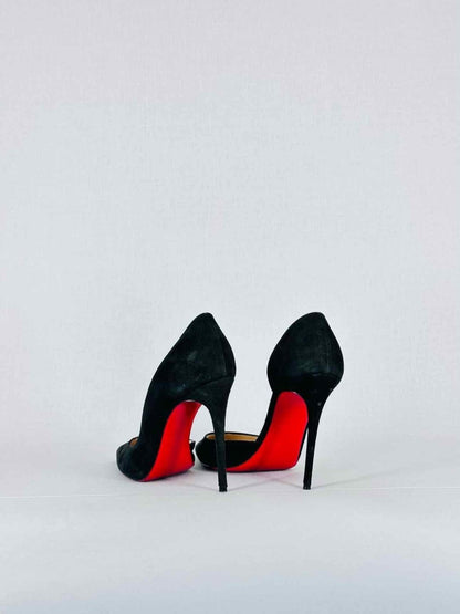 Pre - loved CHRISTIAN LOUBOUTIN Stiletto Black Pumps 37 at Reems Closet
