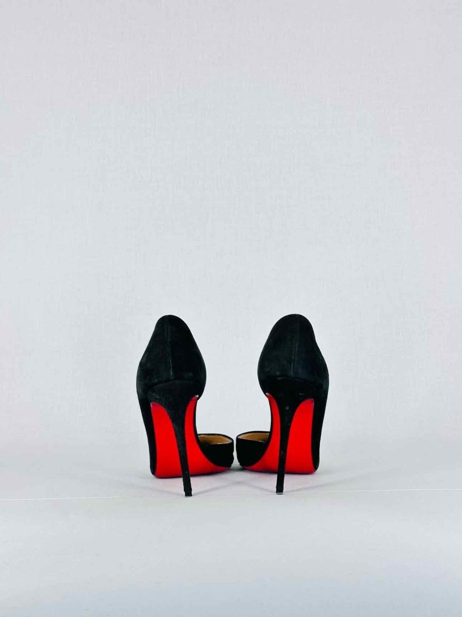 Pre - loved CHRISTIAN LOUBOUTIN Stiletto Black Pumps 37 at Reems Closet