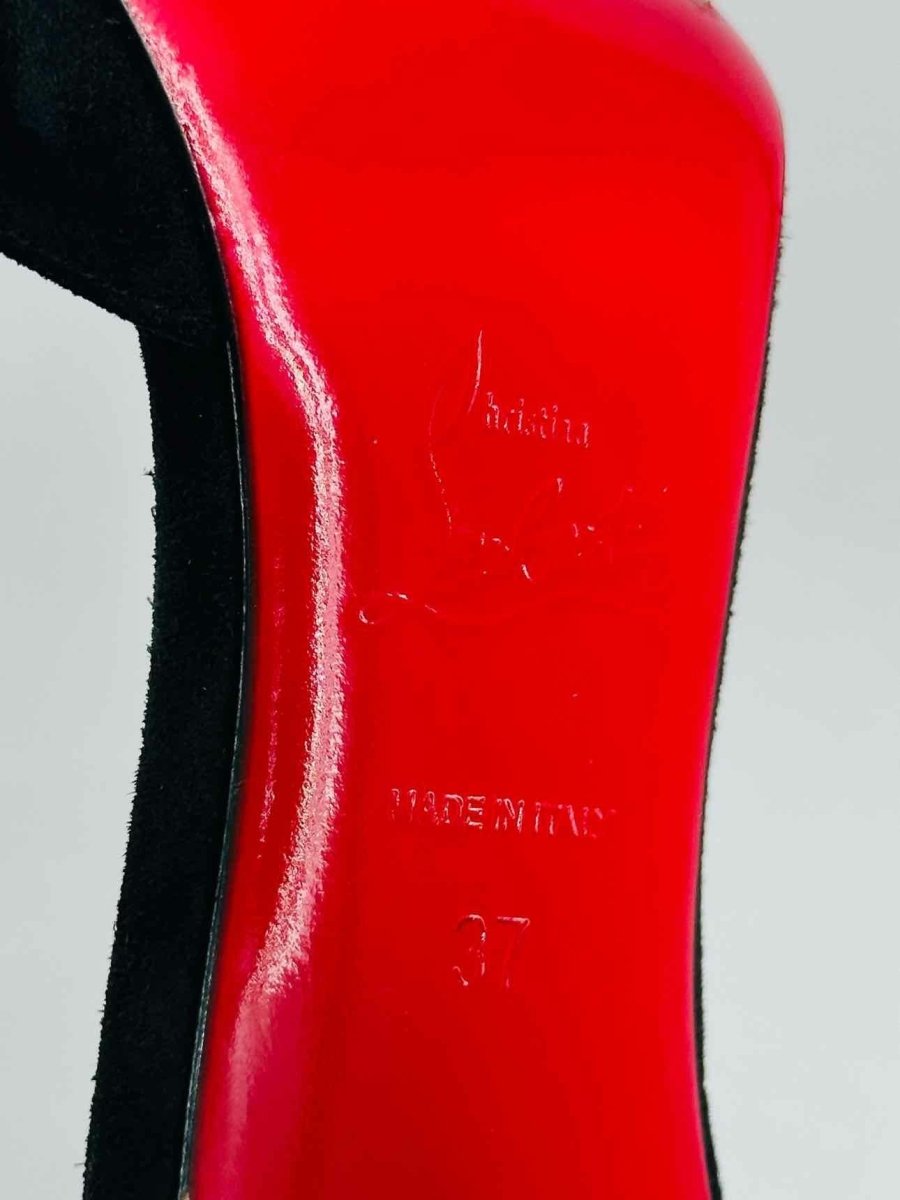 Pre - loved CHRISTIAN LOUBOUTIN Stiletto Black Pumps 37 at Reems Closet
