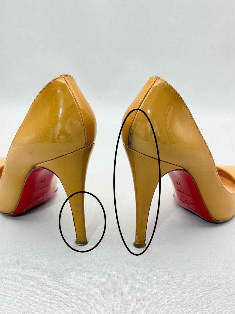 Pre - loved CHRISTIAN LOUBOUTIN Tan Size EU 39 Pumps at Reems Closet