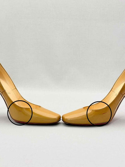Pre - loved CHRISTIAN LOUBOUTIN Tan Size EU 39 Pumps at Reems Closet