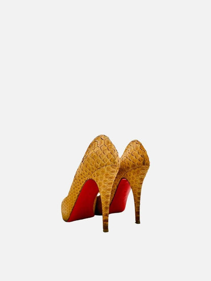 Pre - loved CHRISTIAN LOUBOUTIN Very Prive Brown Pumps 38 at Reems Closet