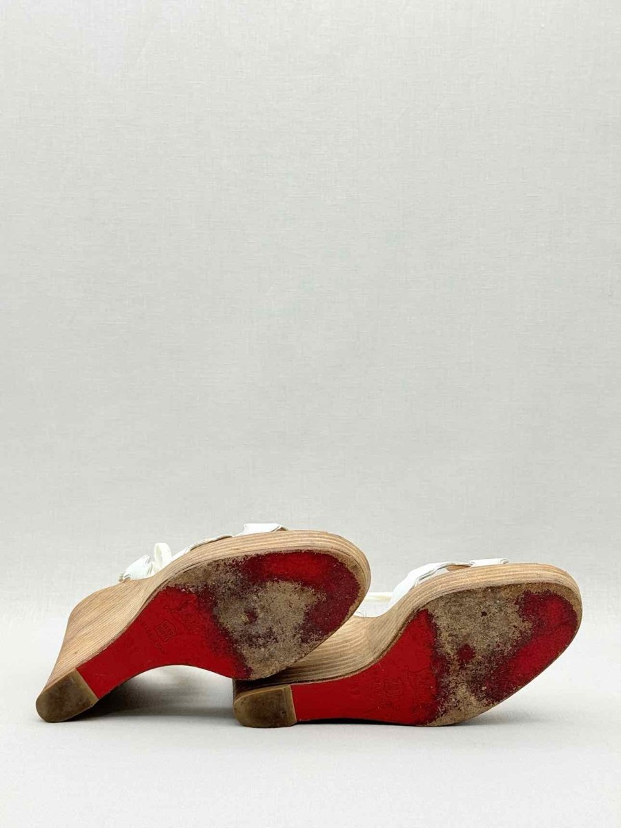 Pre - loved CHRISTIAN LOUBOUTIN White Size EU 39 Wedges at Reems Closet