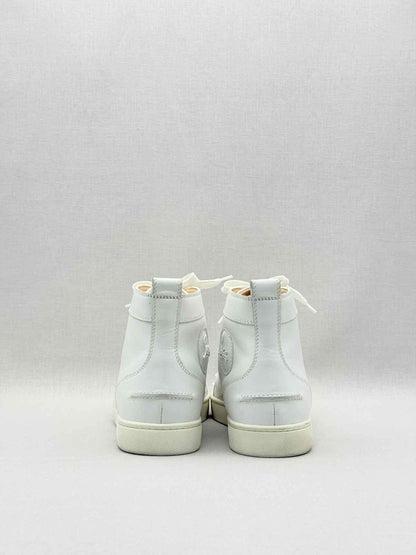 Pre-loved CHRISTIAN LOUBOUTIN White Spiked Size EU 42 Sneakers at Reems Closet