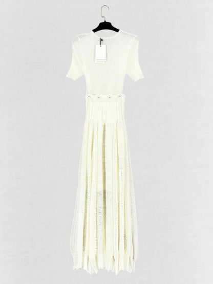 Pre - loved CHRISTOPHER ESBER Cream Size Small Long Dress at Reems Closet