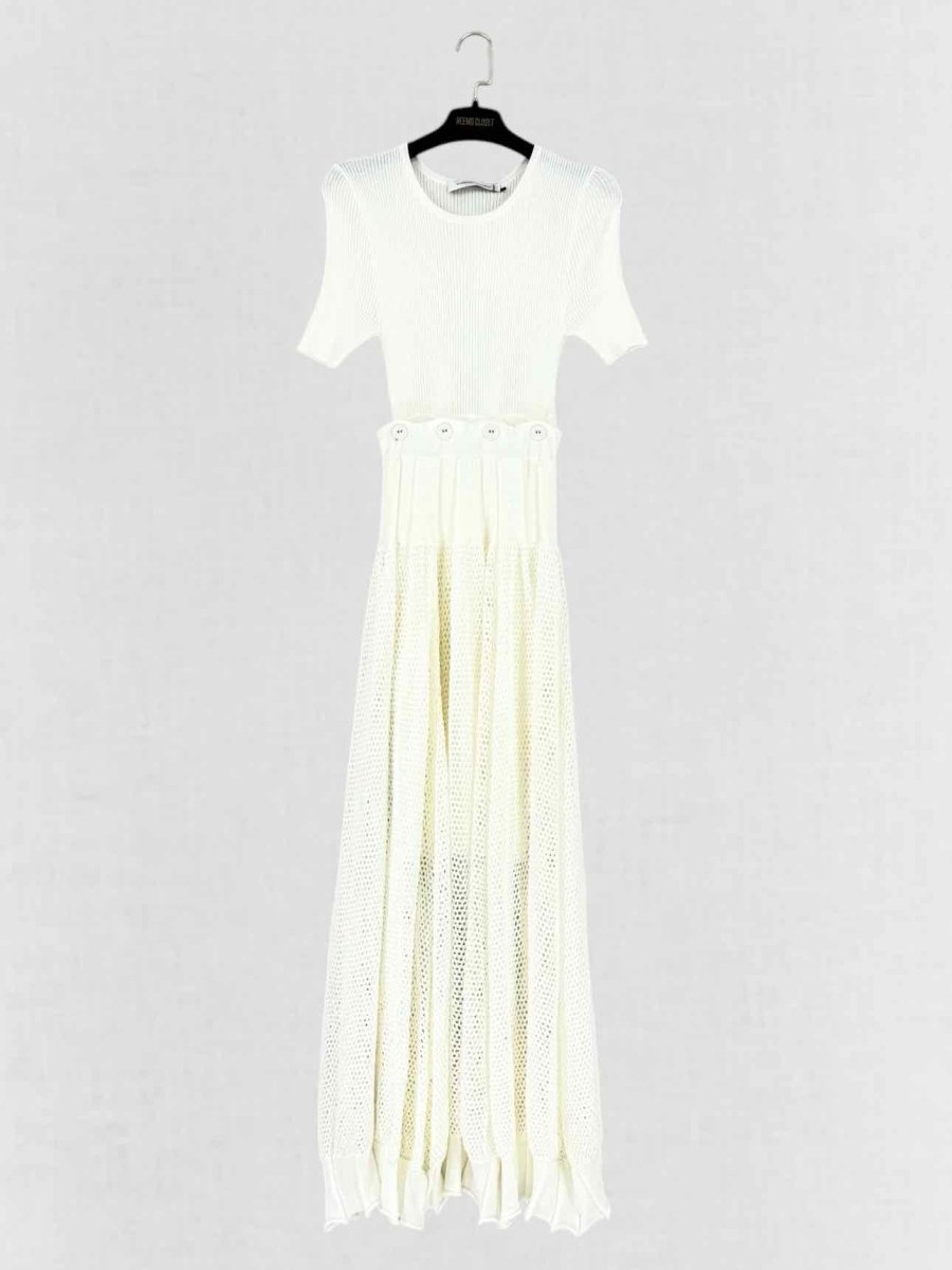 Pre - loved CHRISTOPHER ESBER Cream Size Small Long Dress at Reems Closet