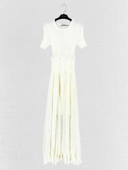 Pre - loved CHRISTOPHER ESBER Cream Size Small Long Dress at Reems Closet