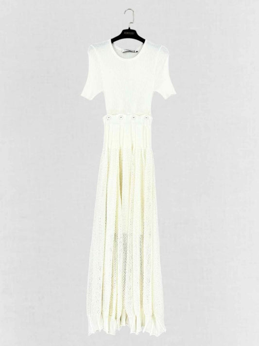 Pre - loved CHRISTOPHER ESBER Cream Size Small Long Dress at Reems Closet