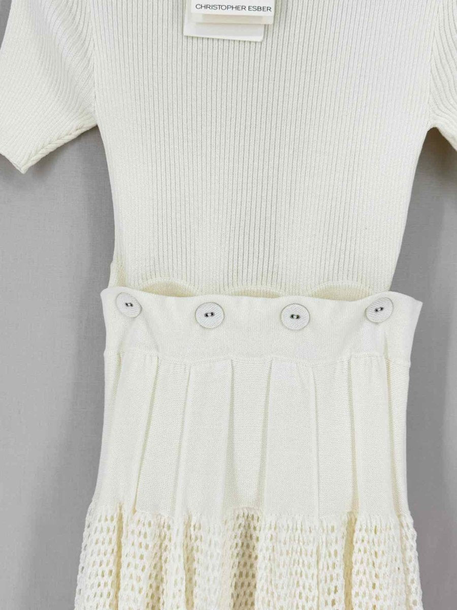 Pre - loved CHRISTOPHER ESBER Cream Size Small Long Dress at Reems Closet