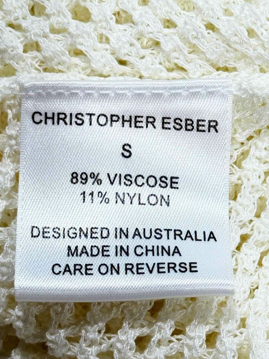 Pre - loved CHRISTOPHER ESBER Cream Size Small Long Dress at Reems Closet