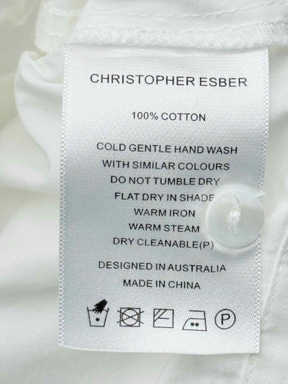 Pre-loved CHRISTOPHER ESBER White Size US 8 Shirt at Reems Closet