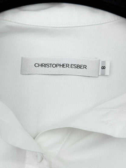 Pre-loved CHRISTOPHER ESBER White Size US 8 Shirt at Reems Closet