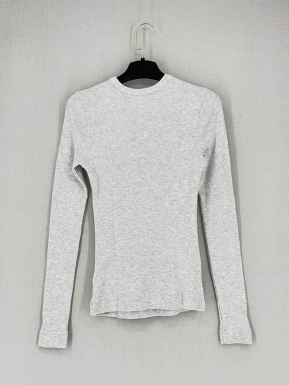 Pre - loved CITIZEN OF HUMANITY Grey Rib Knit Size Medium T-shirt at Reems Closet