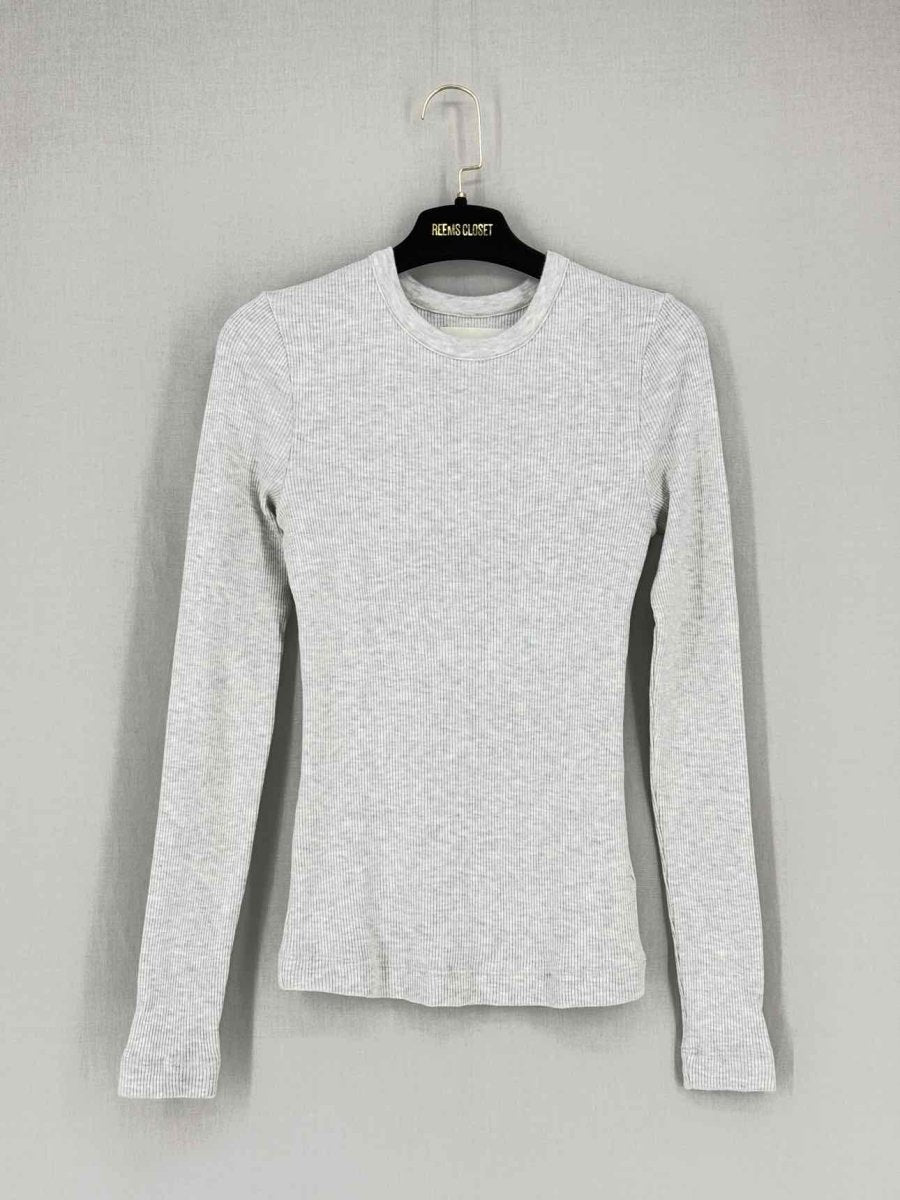 Pre - loved CITIZEN OF HUMANITY Grey Rib Knit Size Medium T-shirt at Reems Closet