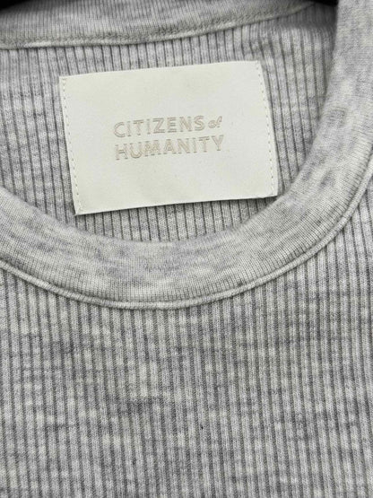 Pre - loved CITIZEN OF HUMANITY Grey Rib Knit Size Medium T-shirt at Reems Closet