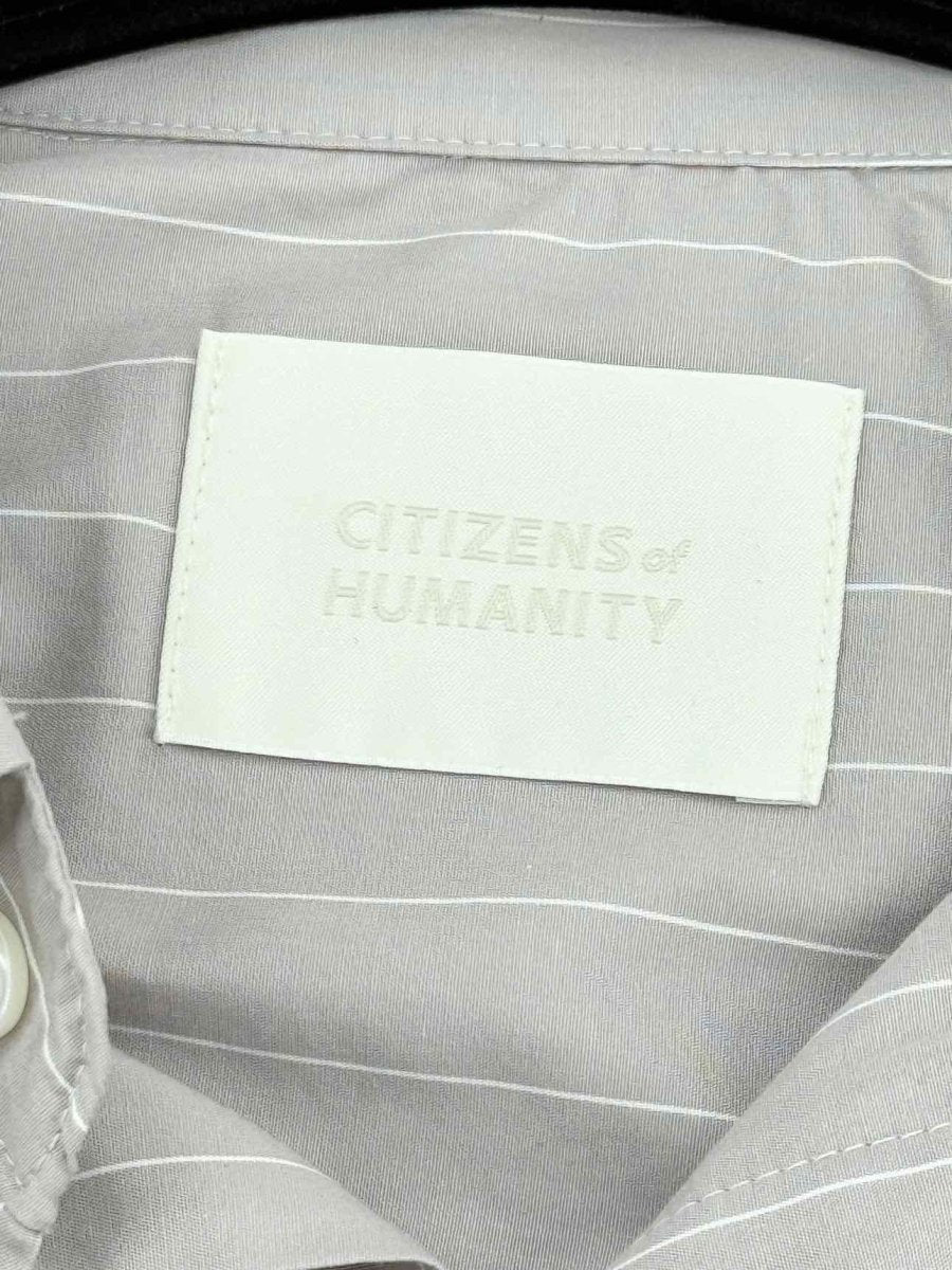 Pre - loved CITIZEN OF HUMANITY Grey & White Size Small Shirt at Reems Closet