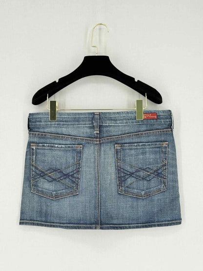 Pre - loved CITIZEN OF HUMANITY Rip design Denim Size 31 Mini Skirt at Reems Closet