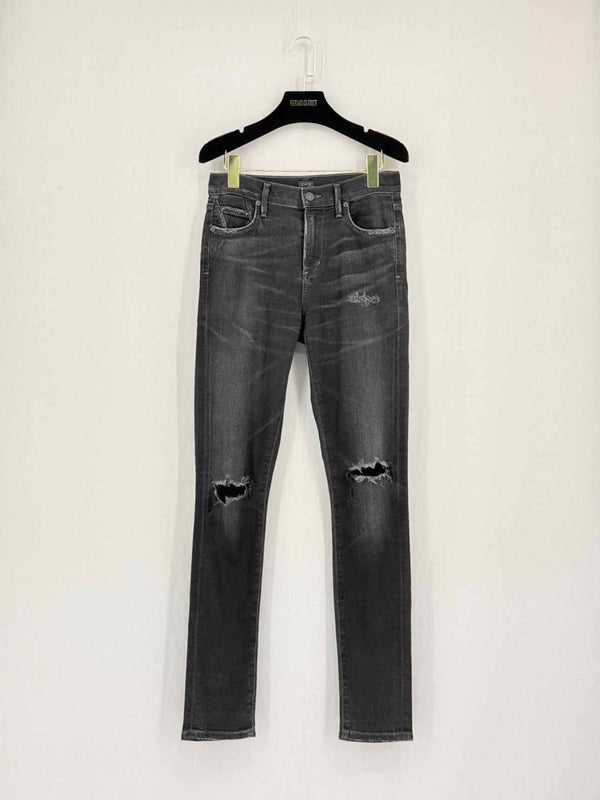 Pre - loved CITIZEN OF HUMANITY Rocket Black Ripped Size 24 Jeans at Reems Closet