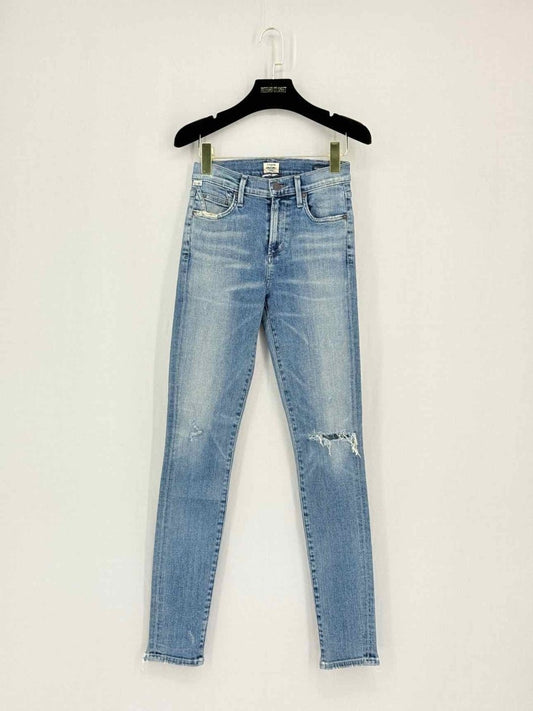 Pre - loved CITIZEN OF HUMANITY Rocket Blue Ripped Size 24 Jeans at Reems Closet