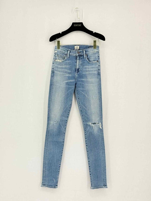 Pre - loved CITIZEN OF HUMANITY Rocket Blue Ripped Size 24 Jeans at Reems Closet