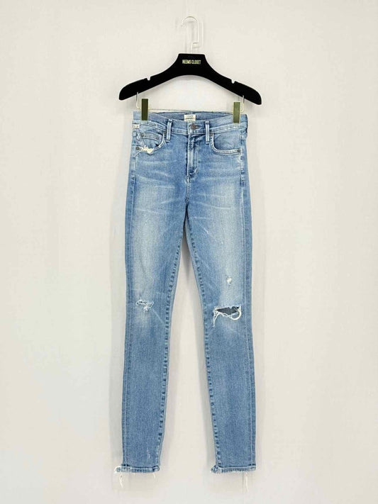 Pre - loved CITIZEN OF HUMANITY Rocket Blue Ripped Size 24 Jeans at Reems Closet