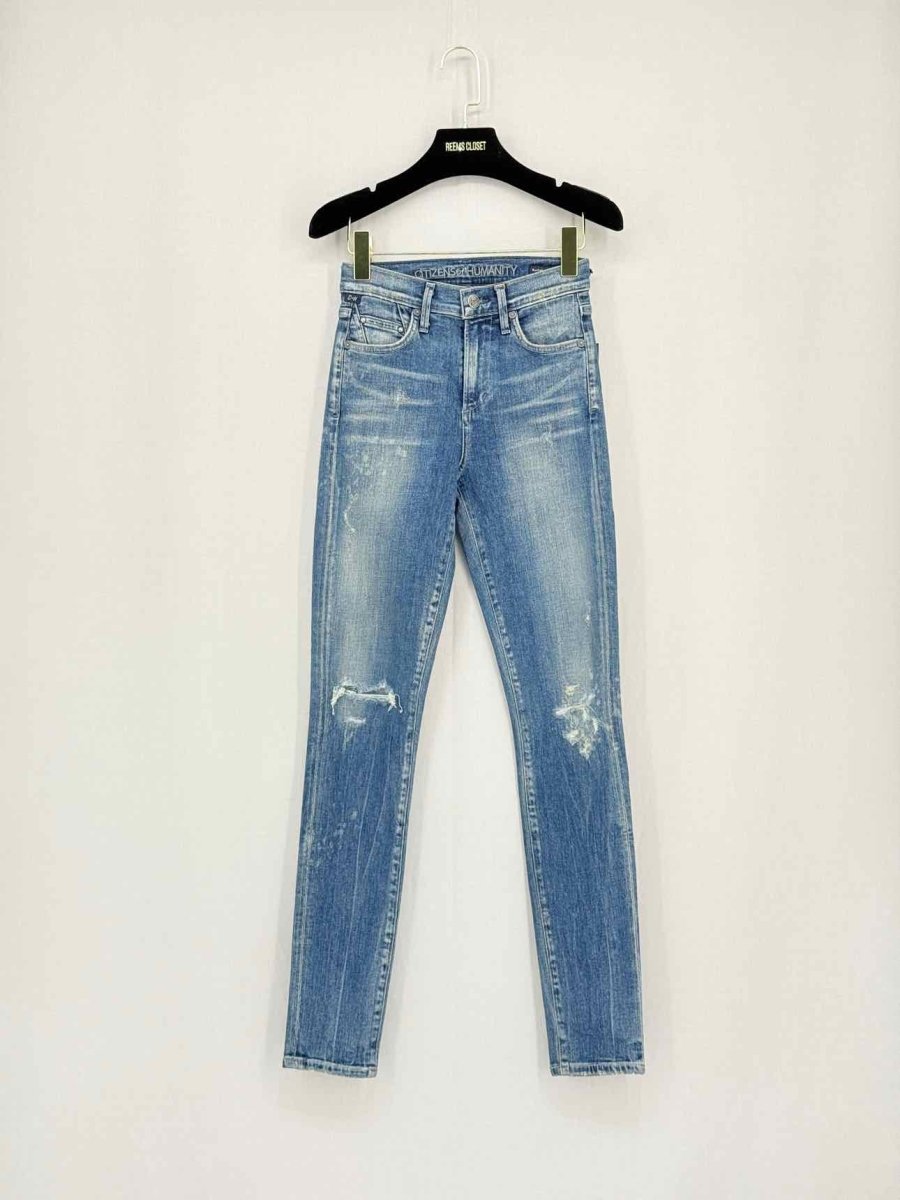 Pre - loved CITIZEN OF HUMANITY Rocket Blue Ripped Size 24 Jeans at Reems Closet