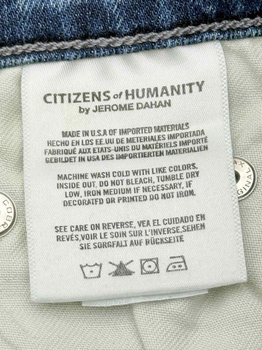 Pre - loved CITIZEN OF HUMANITY Rocket Blue Ripped Size 24 Jeans at Reems Closet