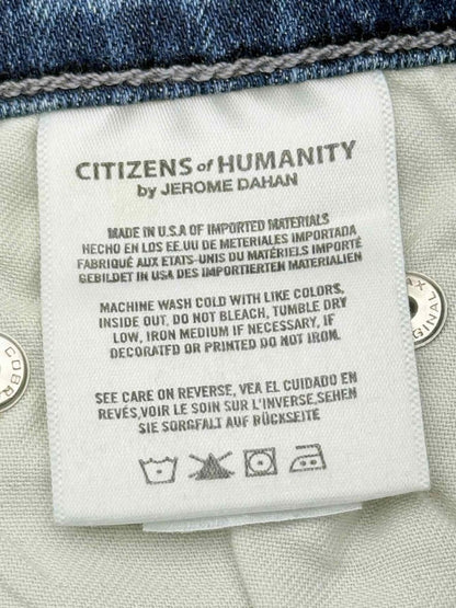 Pre - loved CITIZEN OF HUMANITY Rocket Blue Ripped Size 24 Jeans at Reems Closet