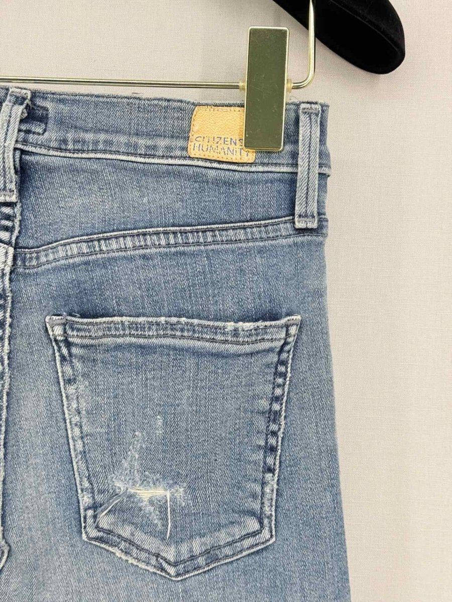 Pre - loved CITIZEN OF HUMANITY Rocket Blue Ripped Size 24 Jeans at Reems Closet