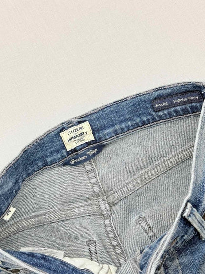 Pre - loved CITIZEN OF HUMANITY Rocket Blue Ripped Size 24 Jeans at Reems Closet