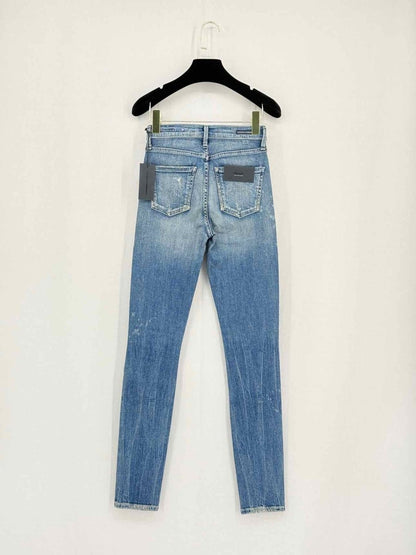 Pre - loved CITIZEN OF HUMANITY Rocket Blue Ripped Size 24 Jeans at Reems Closet