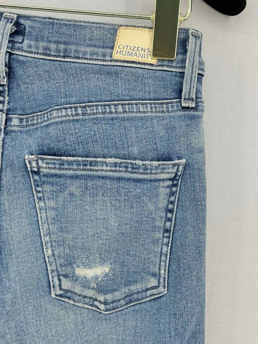 Pre - loved CITIZEN OF HUMANITY Rocket Blue Ripped Size 24 Jeans at Reems Closet