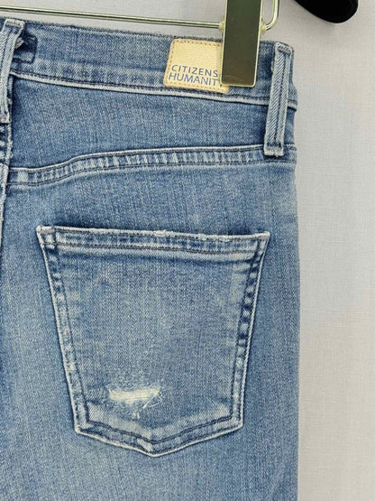 Pre - loved CITIZEN OF HUMANITY Rocket Blue Ripped Size 24 Jeans at Reems Closet