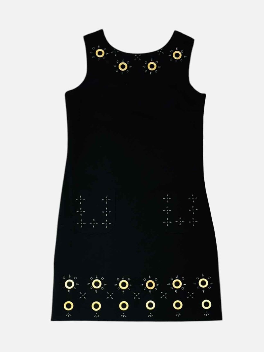 Pre - loved CLASS ROBERTO CAVALLI Shift Black Knee Length Dress at Reems Closet