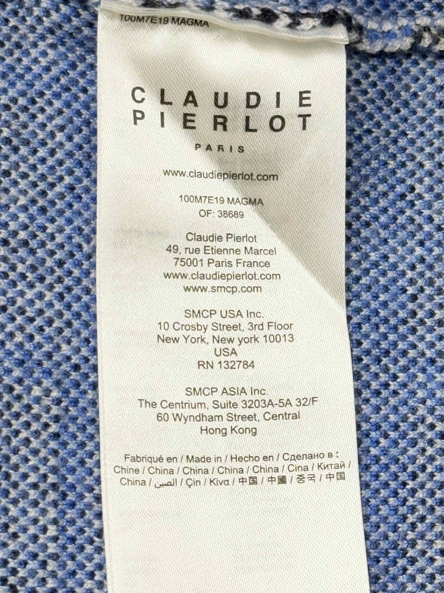 Pre - loved CLAUDIE PIERLOT Blue Multicolor Size Medium Cardigan at Reems Closet