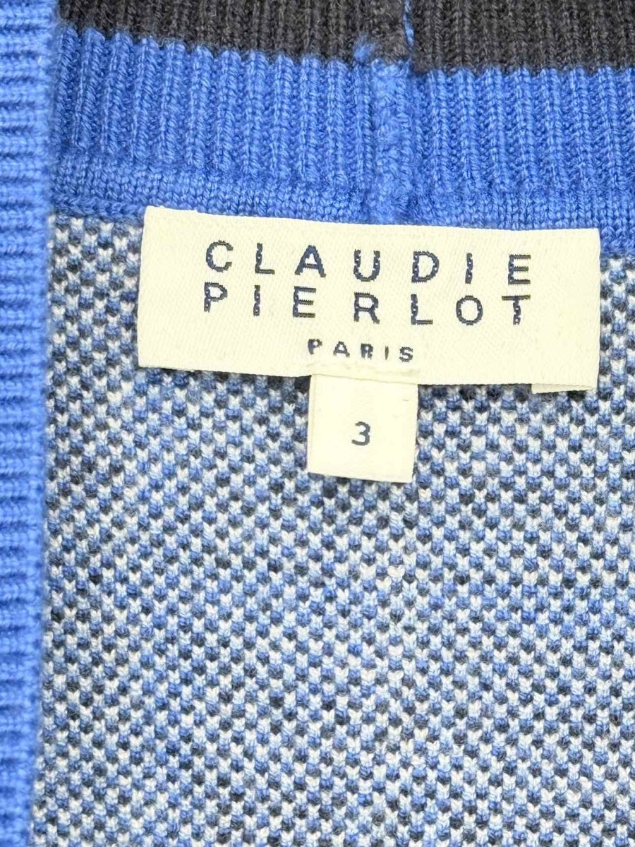 Pre - loved CLAUDIE PIERLOT Blue Multicolor Size Medium Cardigan at Reems Closet
