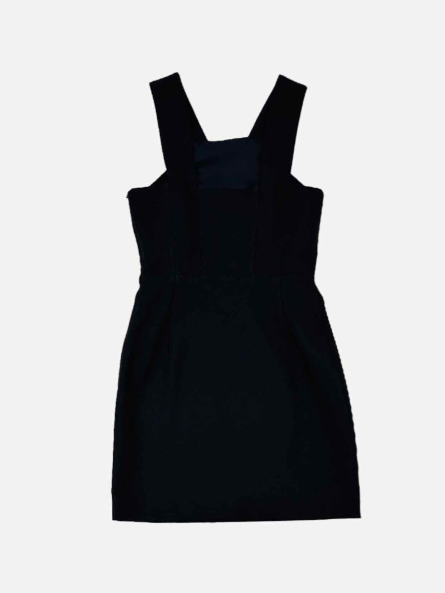 Pre - loved CLAUDIE PIERLOT Ruffled Black & White Mini Dress at Reems Closet