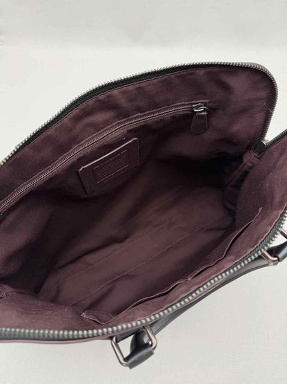 Pre-loved COACH Beckett Slim Black Signature Laptop Bag at Reems Closet