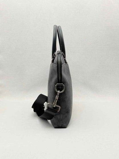 Pre-loved COACH Beckett Slim Black Signature Laptop Bag at Reems Closet