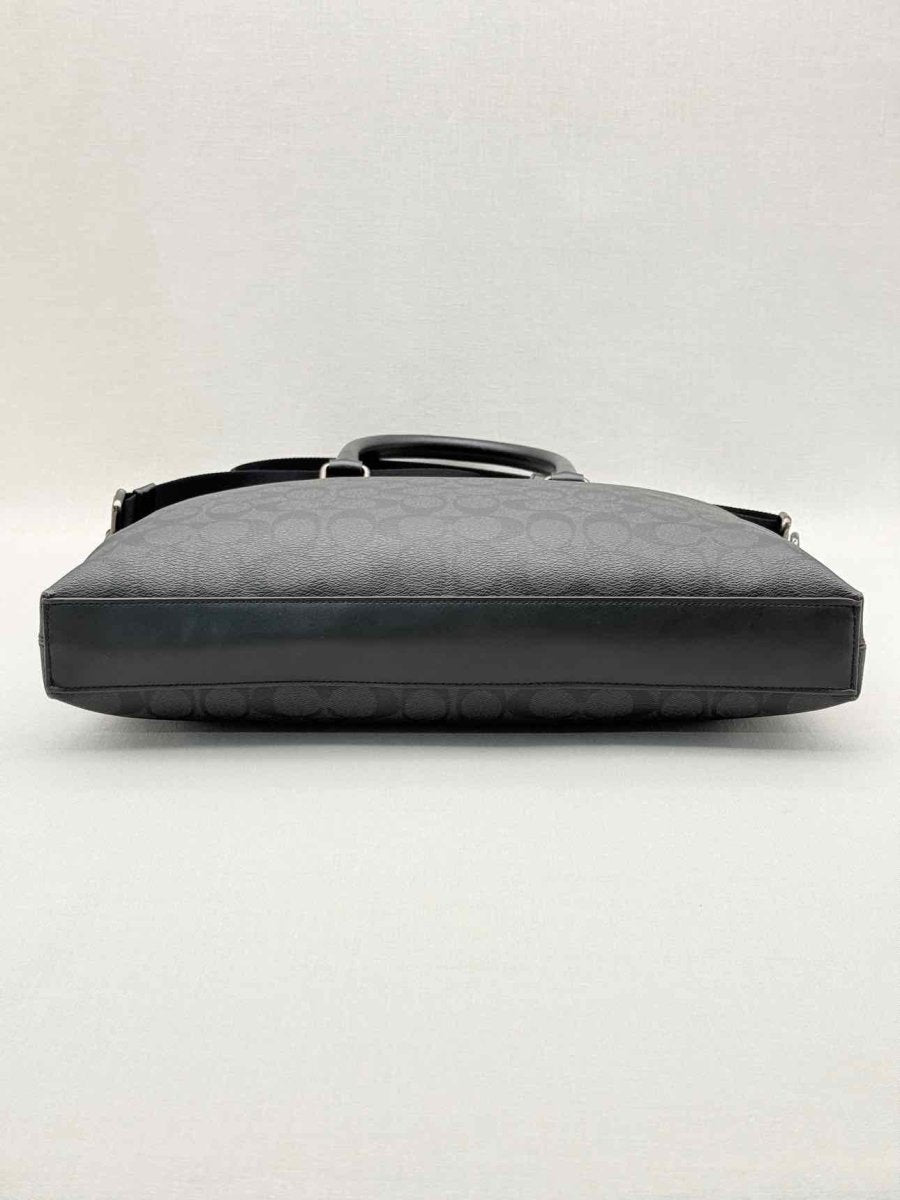 Pre-loved COACH Beckett Slim Black Signature Laptop Bag at Reems Closet