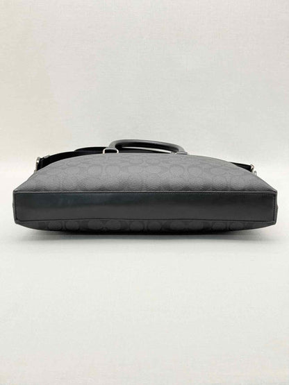 Pre-loved COACH Beckett Slim Black Signature Laptop Bag at Reems Closet