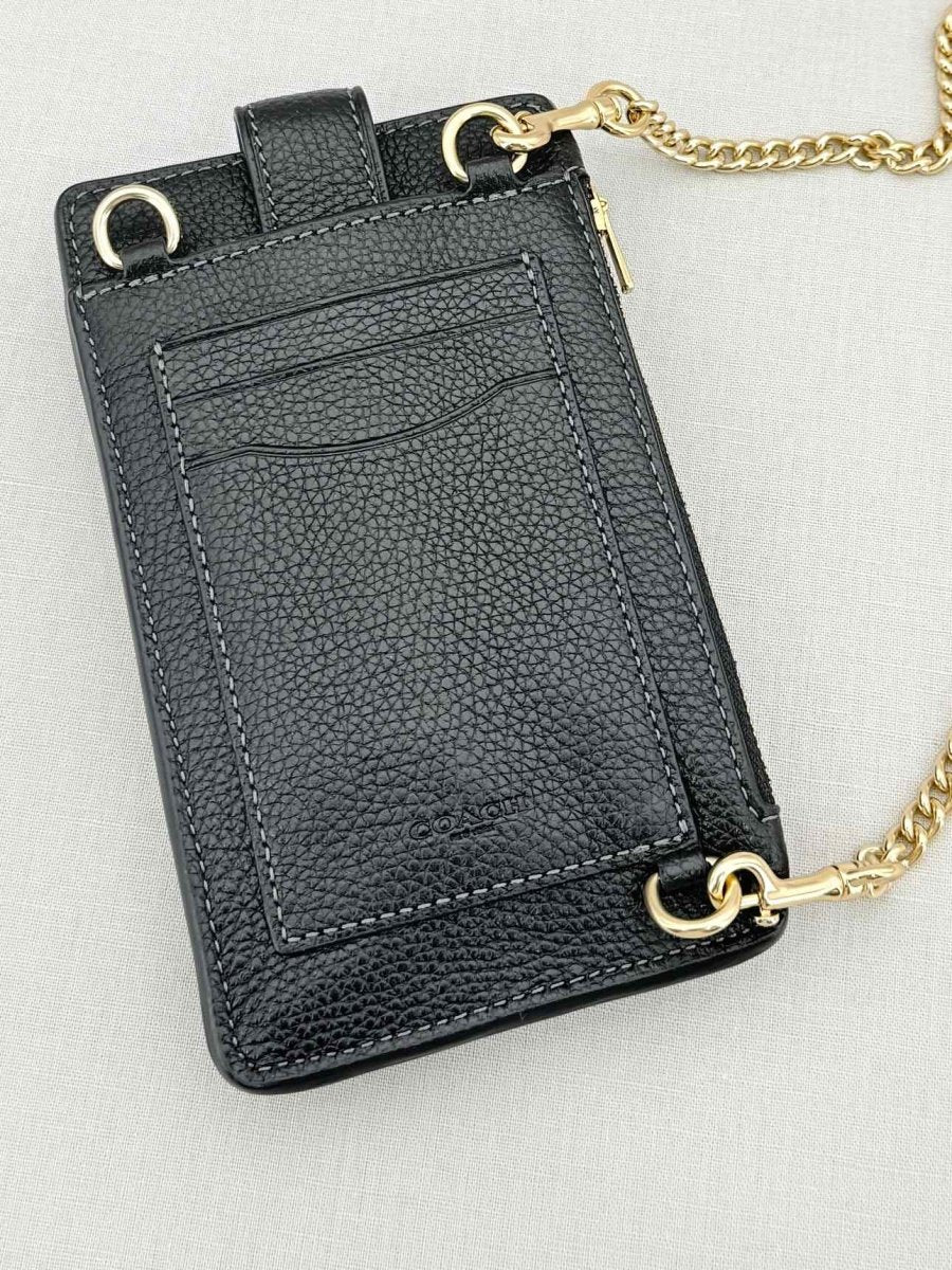 Pre - loved COACH Black Phone case at Reems Closet