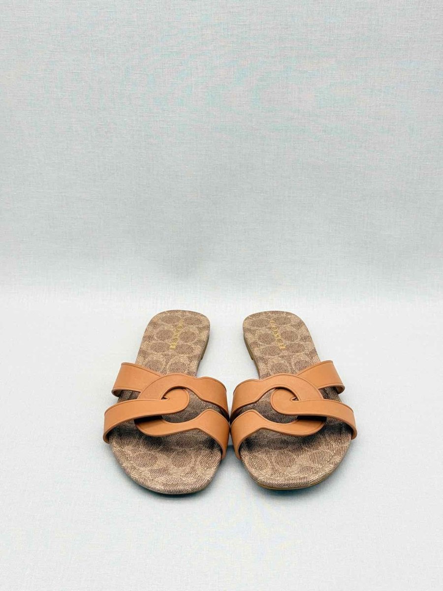 Pre-loved COACH Brown Size EU 39.5 Slide Mules at Reems Closet
