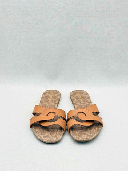 Pre-loved COACH Brown Size EU 39.5 Slide Mules at Reems Closet