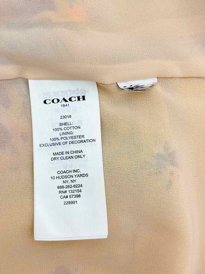 Pre-loved COACH Yellow Multicolor Size US 00 Midi Dress at Reems Closet
