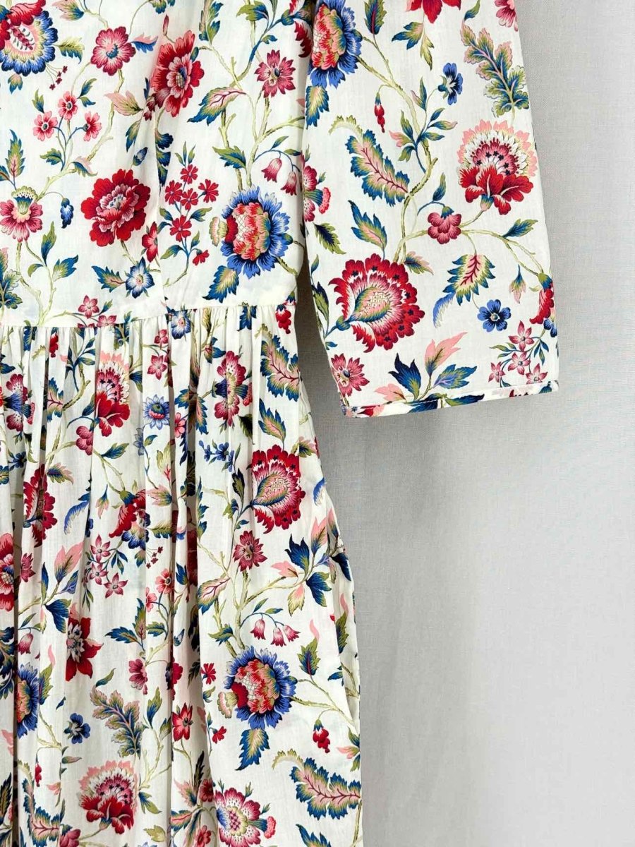 Pre - loved COCO SHOP Beige Multicolor Floral Size Small Long Dress at Reems Closet