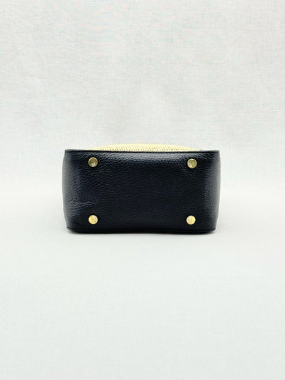 Pre - loved CONTIGO V - Bag Raffia Beige & Black Crossbody at Reems Closet